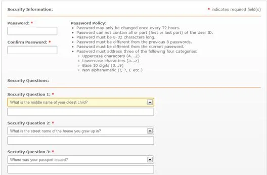 Screenshot from CQRS National showing CQRS registration screen