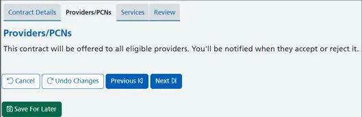 Screenshot from CQRS Local showing providers/PCNs confirmation message